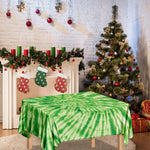 Green Tie Dye Print Tablecloth