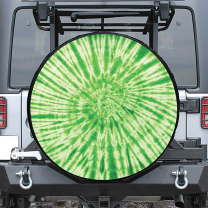 Green Tie Dye Print Tire Cover