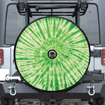 Green Tie Dye Print Tire Cover With Camera Hole