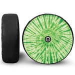 Green Tie Dye Print Tire Cover With Camera Hole