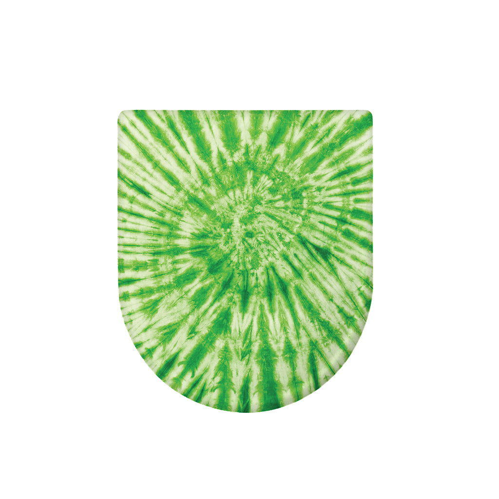 Green Tie Dye Print Toilet Lid Cover