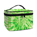 Green Tie Dye Print Travel Makeup Bag