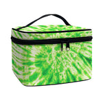 Green Tie Dye Print Travel Makeup Bag