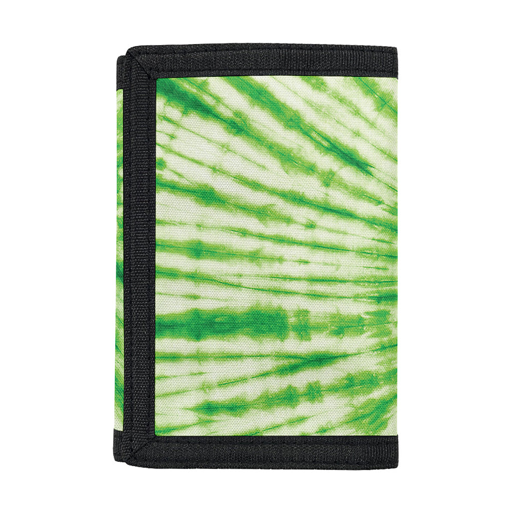 Green Tie Dye Print Trifold Wallet