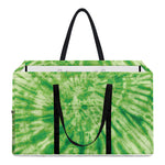 Green Tie Dye Print Utility Tote Bag