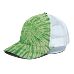 Green Tie Dye Print White Mesh Trucker Cap