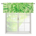 Green Tie Dye Print Window Valance