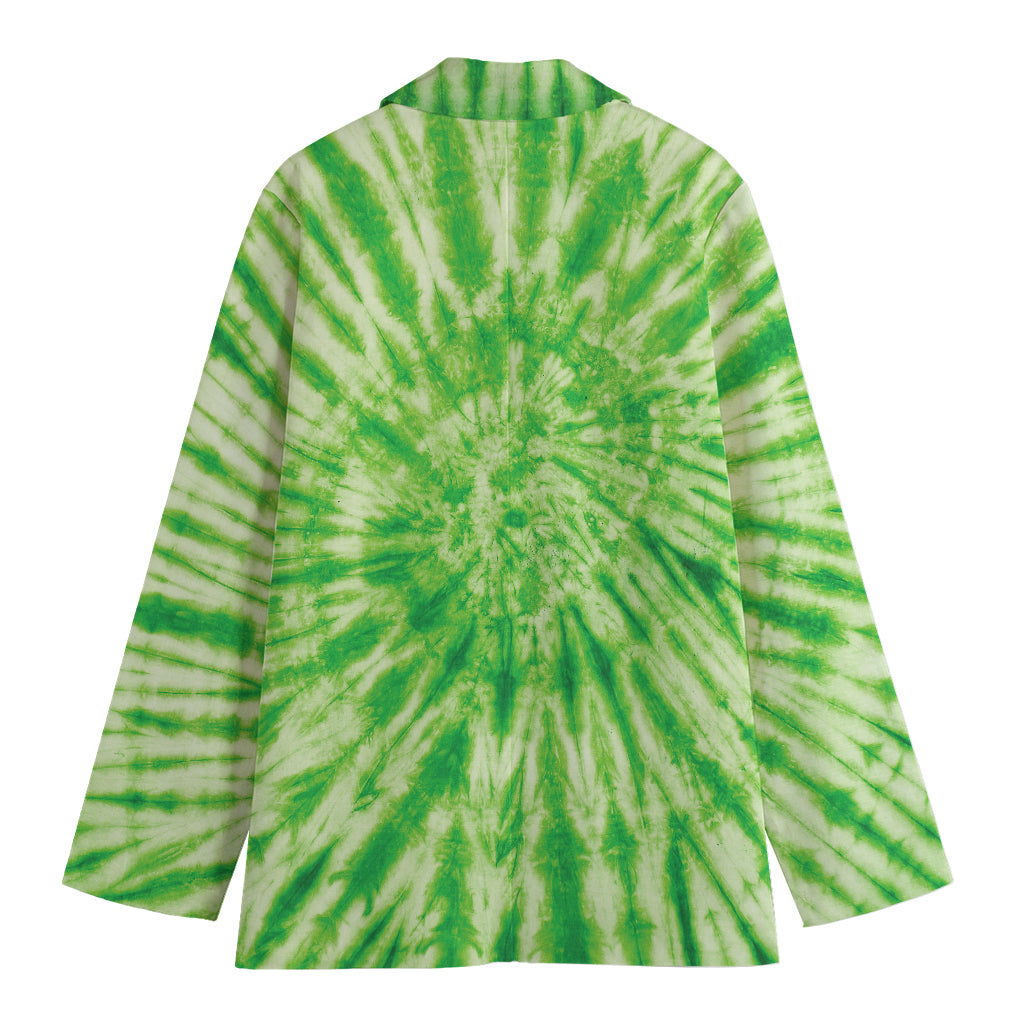 Green Tie Dye Print Women's Blazer