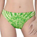 Green Tie Dye Print Women's Thong