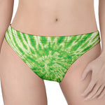 Green Tie Dye Print Women's Thong