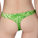 Green Tie Dye Print Women's Thong