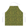 Green Tiger Stripe Camo Pattern Print Adjustable Apron