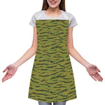 Green Tiger Stripe Camo Pattern Print Adjustable Apron