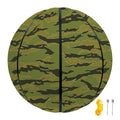 Green Tiger Stripe Camo Pattern Print Basketball