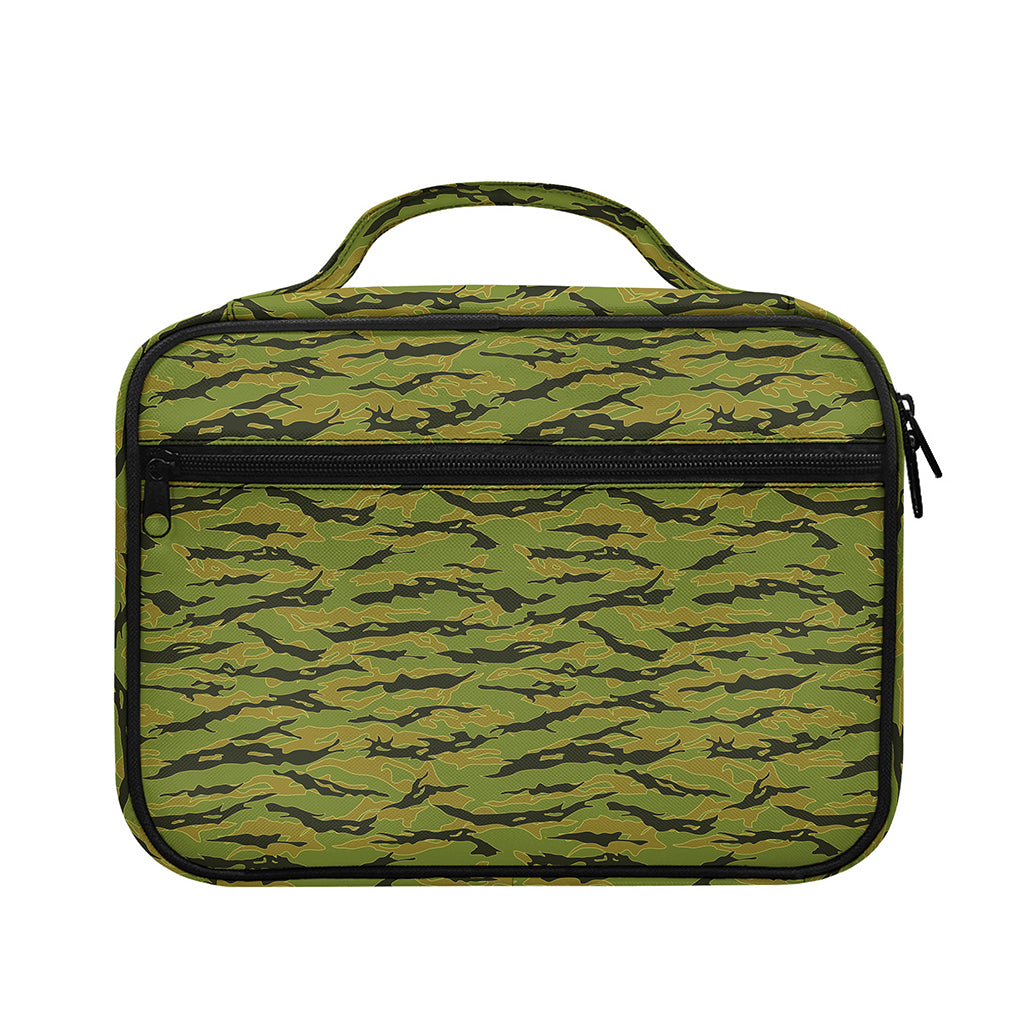 Green Tiger Stripe Camo Pattern Print Briefcase Bible Bag