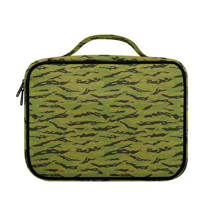 Green Tiger Stripe Camo Pattern Print Briefcase Bible Bag