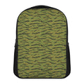 Green Tiger Stripe Camo Pattern Print Casual Backpack