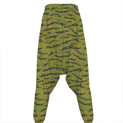 Green Tiger Stripe Camo Pattern Print Hammer Pants