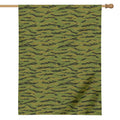Green Tiger Stripe Camo Pattern Print House Flag