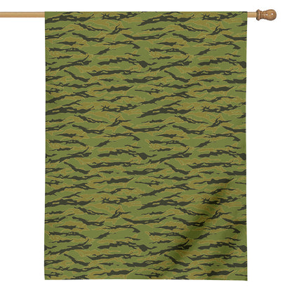 Green Tiger Stripe Camo Pattern Print House Flag