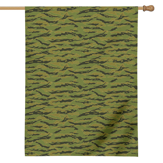 Green Tiger Stripe Camo Pattern Print House Flag