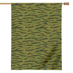 Green Tiger Stripe Camo Pattern Print House Flag
