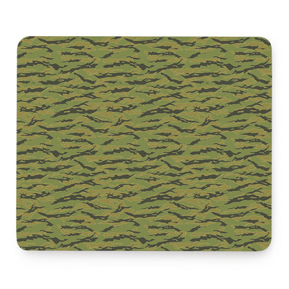 Green Tiger Stripe Camo Pattern Print Mouse Pad