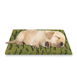 Green Tiger Stripe Camo Pattern Print Pet Cooling Mat Cover