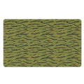 Green Tiger Stripe Camo Pattern Print Polyester Doormat