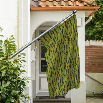 Green Tiger Stripe Camo Pattern Print Polyester Flag
