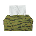 Green Tiger Stripe Camo Pattern Print Rectangle Tissue Box Cover
