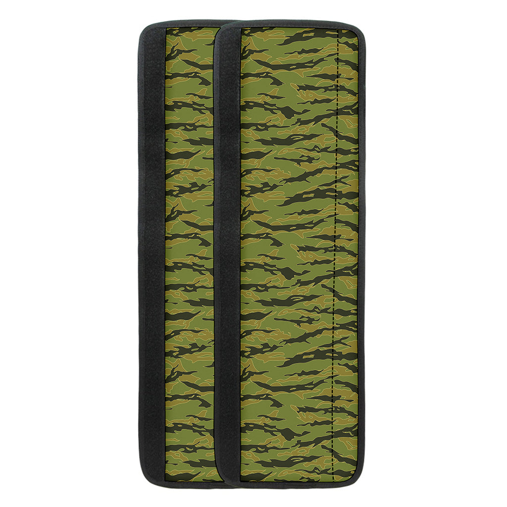 Green Tiger Stripe Camo Pattern Print Refrigerator Handle Covers