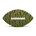 Green Tiger Stripe Camo Pattern Print Rugby Ball
