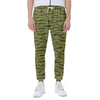 Green Tiger Stripe Camo Pattern Print Scuba Joggers