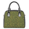 Green Tiger Stripe Camo Pattern Print Shoulder Handbag