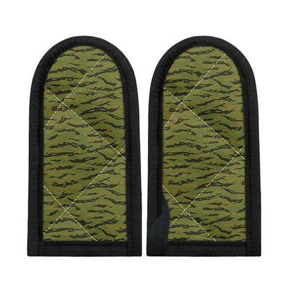 Green Tiger Stripe Camo Pattern Print Skillet Handle Cover