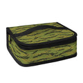 Green Tiger Stripe Camo Pattern Print Small Lunch Bag