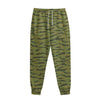 Green Tiger Stripe Camo Pattern Print Sweatpants