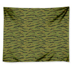 Green Tiger Stripe Camo Pattern Print Tapestry
