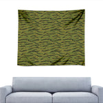 Green Tiger Stripe Camo Pattern Print Tapestry