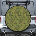 Green Tiger Stripe Camo Pattern Print Tire Cover