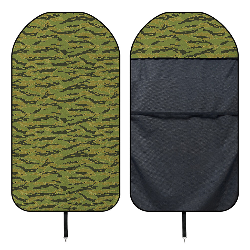 Green Tiger Stripe Camo Pattern Print Waterproof Car Seat Cover