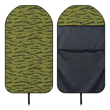 Green Tiger Stripe Camo Pattern Print Waterproof Car Seat Cover