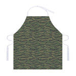 Green Tiger Stripe Camouflage Print Adjustable Apron