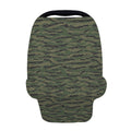 Green Tiger Stripe Camouflage Print Baby Seat Cover