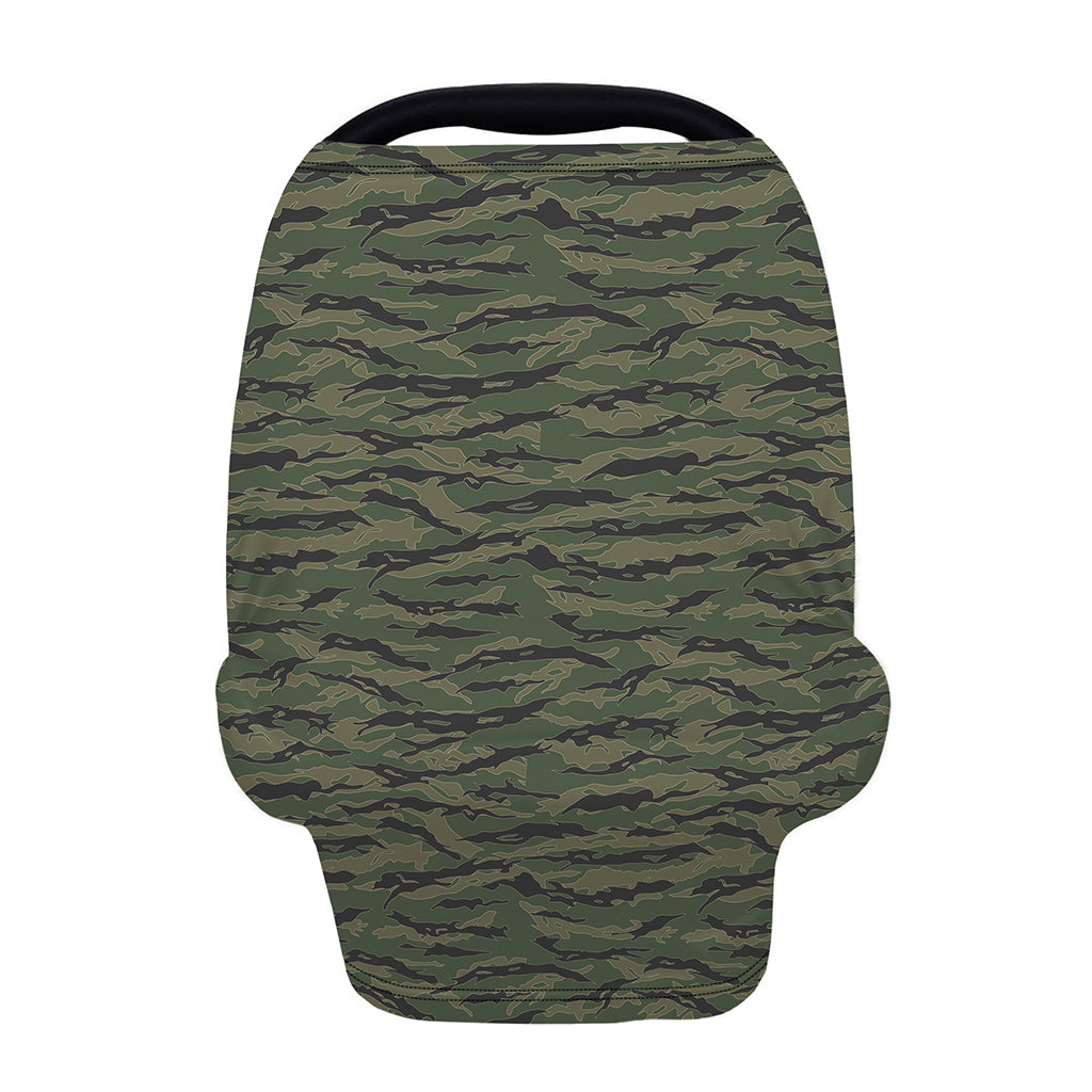 Green Tiger Stripe Camouflage Print Baby Seat Cover