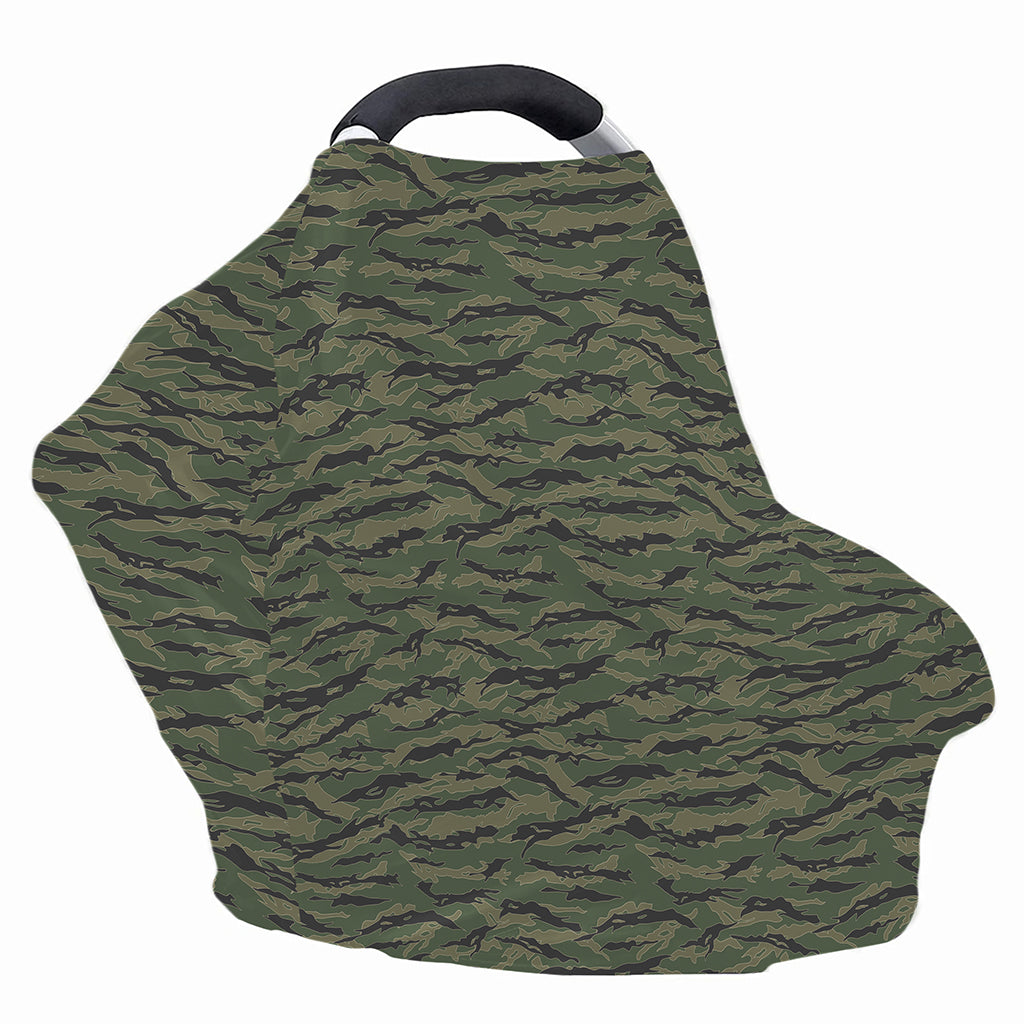 Green Tiger Stripe Camouflage Print Baby Seat Cover