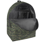 Green Tiger Stripe Camouflage Print Backpack