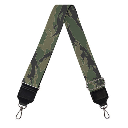 Green Tiger Stripe Camouflage Print Bag Strap
