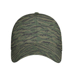 Green Tiger Stripe Camouflage Print Baseball Cap